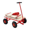 Wooden Wagon with Sun Shade Cover