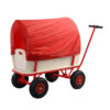 Wooden Wagon with Sun Shade Cover