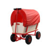 Wooden Wagon with Sun Shade Cover