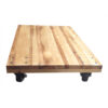 Plataforma rodante de madera maciza
