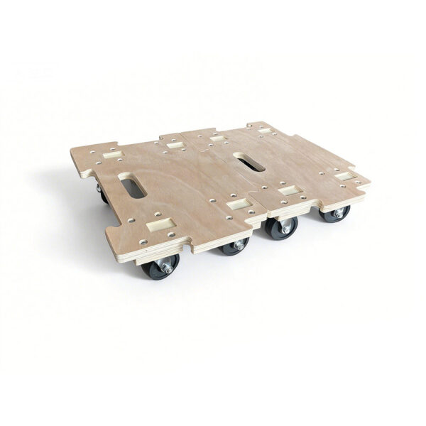 Expandable multi-panel plywood moving dolly