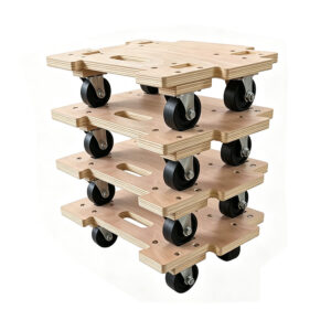 Stacked expandable plywood moving dollies