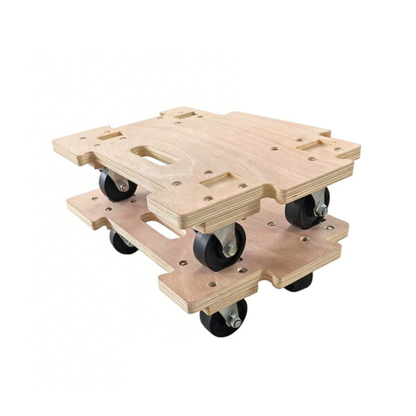 Stacked expandable plywood moving dollies