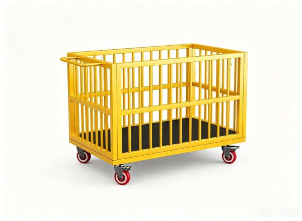 Yellow mesh platform cart