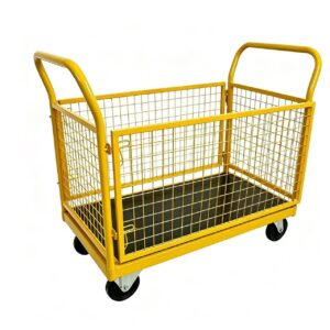Yellow mesh platform cart