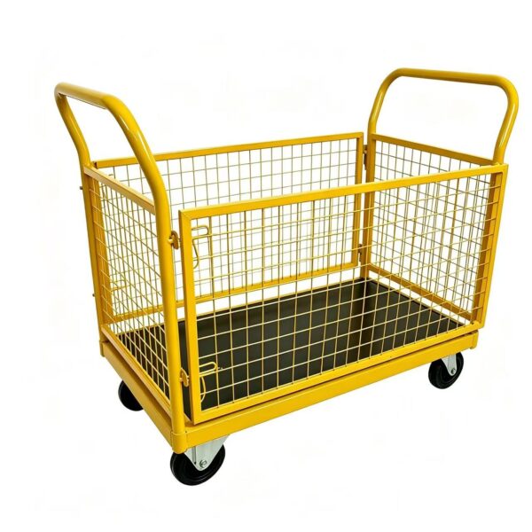 Yellow mesh platform cart